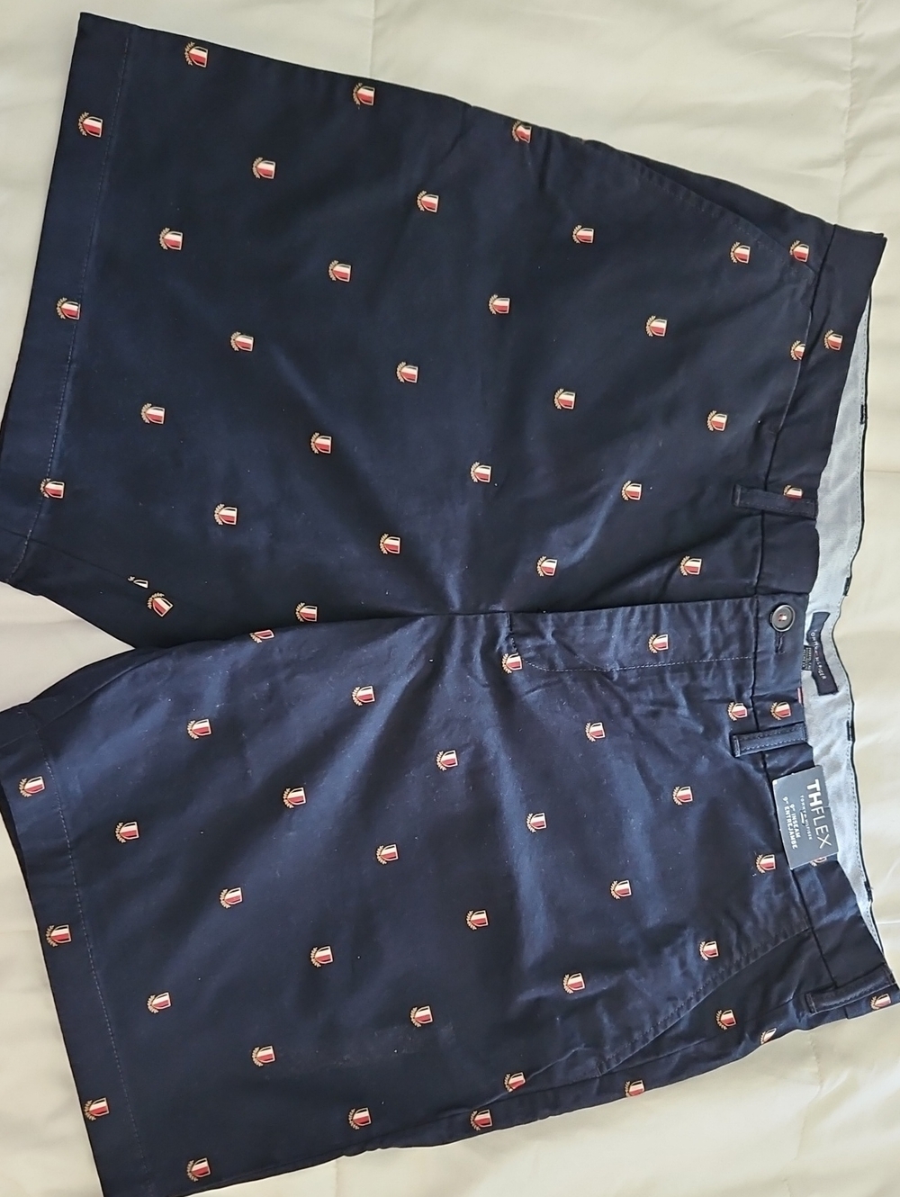 Tommy Hilfiger Navy Shorts with Crest Embroidery